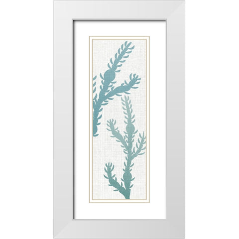 Seaweed Panel 3 White Modern Wood Framed Art Print with Double Matting by Allen, Kimberly