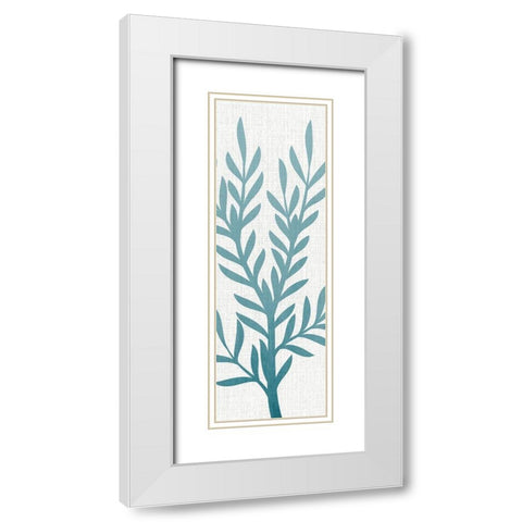 Seaweed Panel 4 White Modern Wood Framed Art Print with Double Matting by Allen, Kimberly