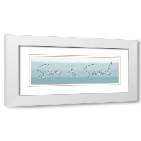Sun And Sand White Modern Wood Framed Art Print with Double Matting by Allen, Kimberly