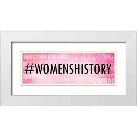 Womens History White Modern Wood Framed Art Print with Double Matting by Allen, Kimberly