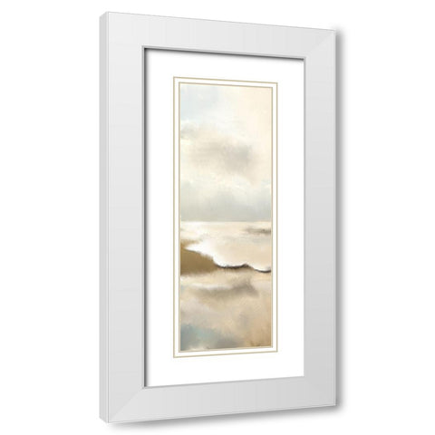 Golden Sea 1 White Modern Wood Framed Art Print with Double Matting by Allen, Kimberly