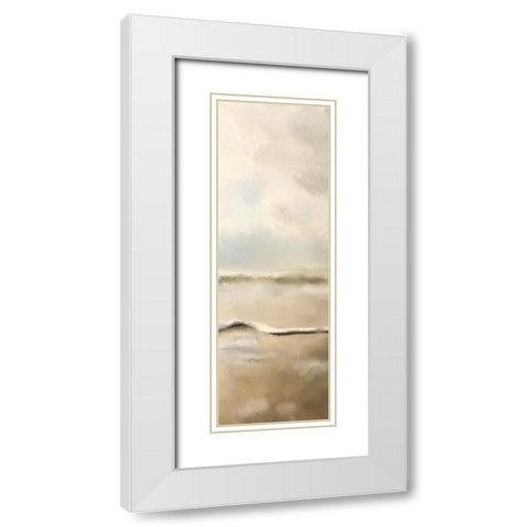 Golden Sea 2 White Modern Wood Framed Art Print with Double Matting by Allen, Kimberly