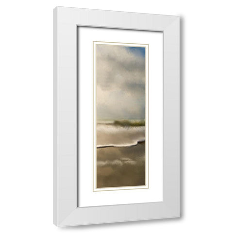Golden Sea 3 White Modern Wood Framed Art Print with Double Matting by Allen, Kimberly