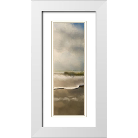 Golden Sea 3 White Modern Wood Framed Art Print with Double Matting by Allen, Kimberly