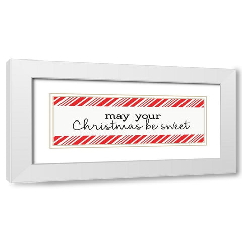 May Your Christmas be Sweet White Modern Wood Framed Art Print with Double Matting by Allen, Kimberly