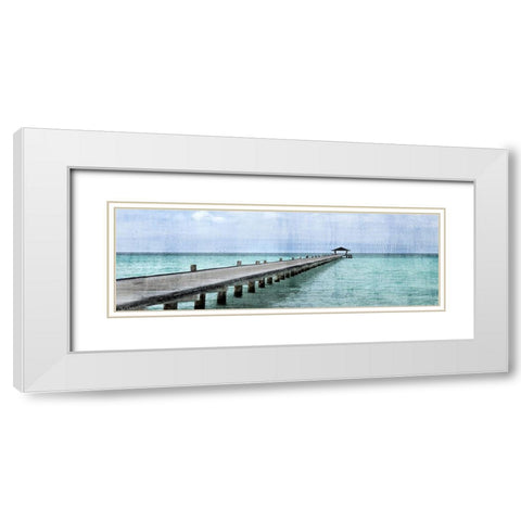 Paradise White Modern Wood Framed Art Print with Double Matting by Allen, Kimberly