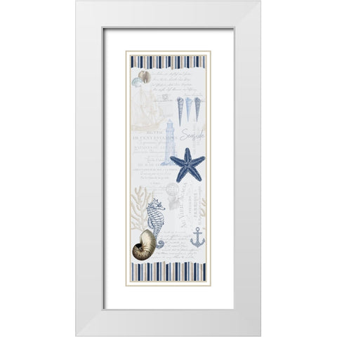 Seaside Panel White Modern Wood Framed Art Print with Double Matting by Allen, Kimberly