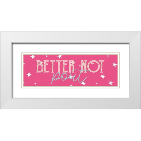 Pout White Modern Wood Framed Art Print with Double Matting by Allen, Kimberly