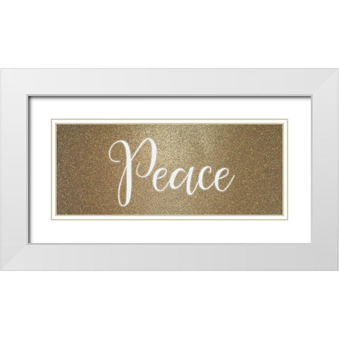 Peace Noel 1 White Modern Wood Framed Art Print with Double Matting by Allen, Kimberly