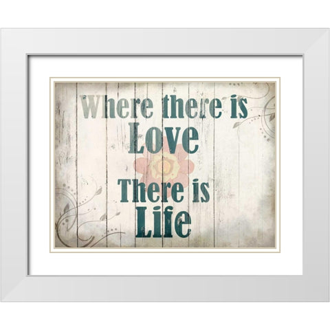 Where There Is Love White Modern Wood Framed Art Print with Double Matting by Allen, Kimberly