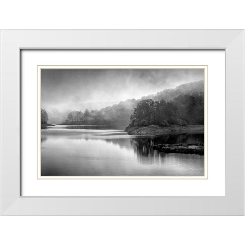 Dusk White Modern Wood Framed Art Print with Double Matting by Allen, Kimberly