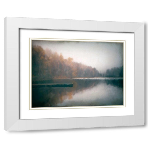 Cloudy Lake White Modern Wood Framed Art Print with Double Matting by Allen, Kimberly