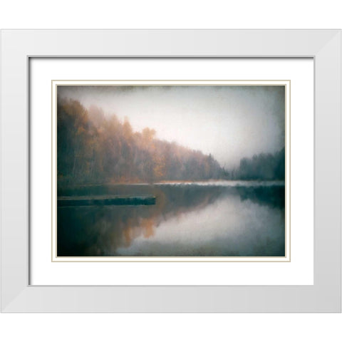 Cloudy Lake White Modern Wood Framed Art Print with Double Matting by Allen, Kimberly