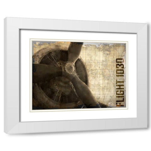 Vintage Flight 1030 White Modern Wood Framed Art Print with Double Matting by Allen, Kimberly
