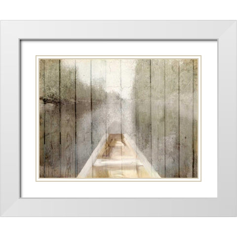 Canoe Tip White Modern Wood Framed Art Print with Double Matting by Allen, Kimberly