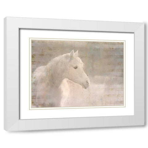White Knight Serenity White Modern Wood Framed Art Print with Double Matting by Allen, Kimberly