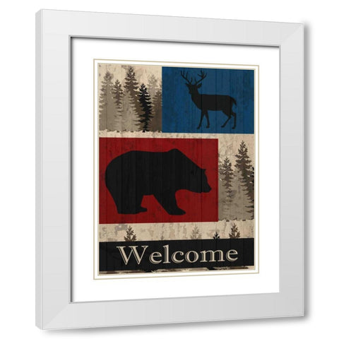 Cabin Fever White Modern Wood Framed Art Print with Double Matting by Allen, Kimberly