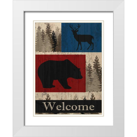 Cabin Fever White Modern Wood Framed Art Print with Double Matting by Allen, Kimberly