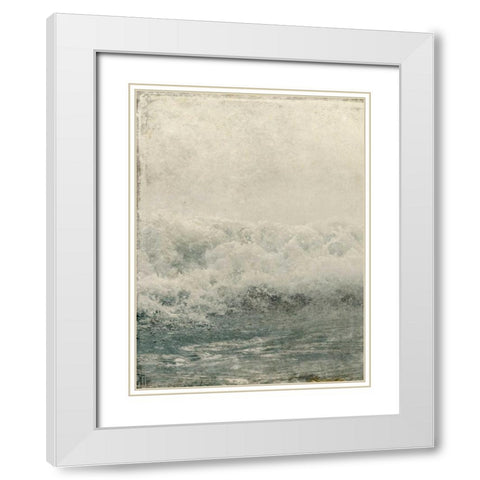 Ocean Waves 1 White Modern Wood Framed Art Print with Double Matting by Allen, Kimberly