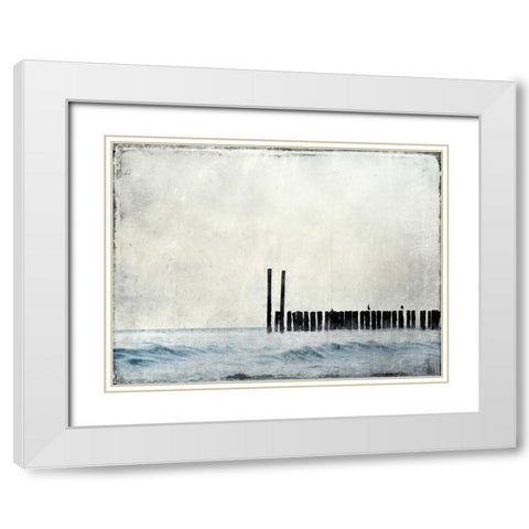 Out To Sea White Modern Wood Framed Art Print with Double Matting by Allen, Kimberly