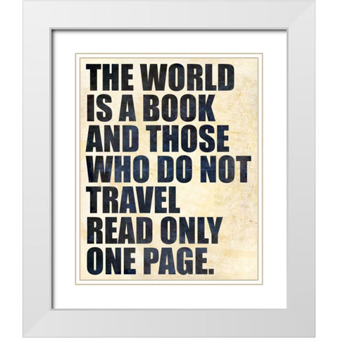 The World White Modern Wood Framed Art Print with Double Matting by Allen, Kimberly