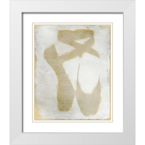 Golden Toes White Modern Wood Framed Art Print with Double Matting by Allen, Kimberly