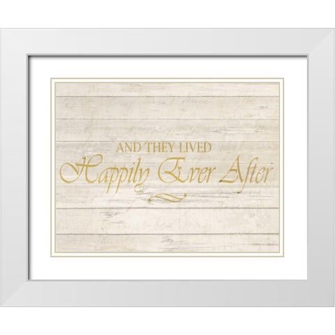 Happily Ever After White Modern Wood Framed Art Print with Double Matting by Allen, Kimberly