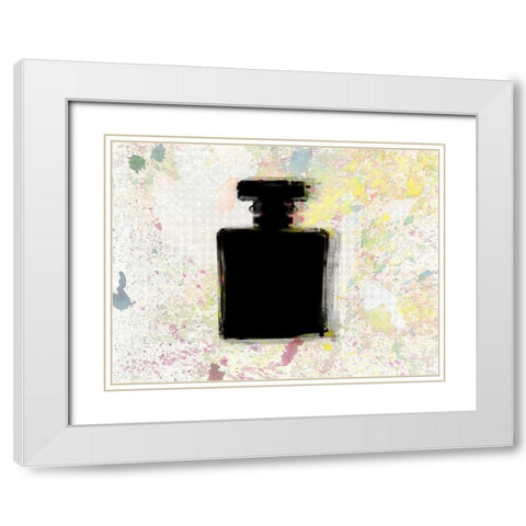 Perfume  Silhouette White Modern Wood Framed Art Print with Double Matting by Allen, Kimberly