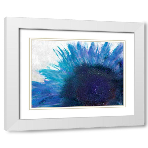 Blooming Sunflower White Modern Wood Framed Art Print with Double Matting by Allen, Kimberly