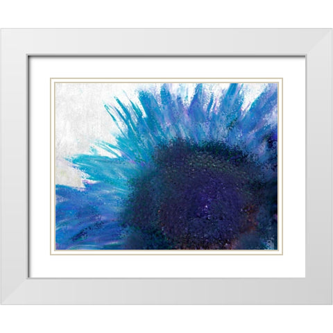 Blooming Sunflower White Modern Wood Framed Art Print with Double Matting by Allen, Kimberly