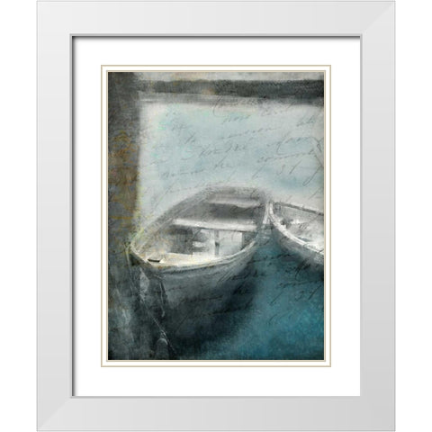 Lake Dusk 2c White Modern Wood Framed Art Print with Double Matting by Allen, Kimberly