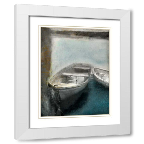 Lake Dusk 2 White Modern Wood Framed Art Print with Double Matting by Allen, Kimberly