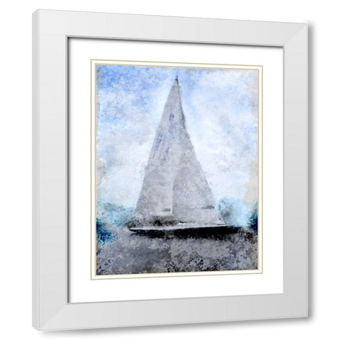 In the Harbor White Modern Wood Framed Art Print with Double Matting by Allen, Kimberly