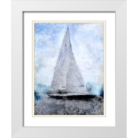 In the Harbor White Modern Wood Framed Art Print with Double Matting by Allen, Kimberly