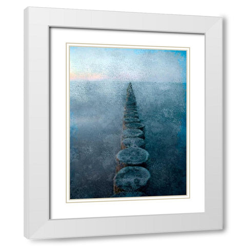 In a Row White Modern Wood Framed Art Print with Double Matting by Allen, Kimberly
