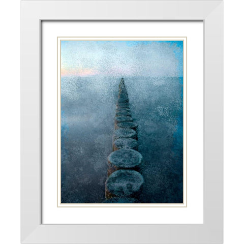 In a Row White Modern Wood Framed Art Print with Double Matting by Allen, Kimberly