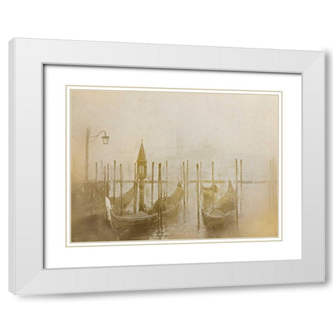 Venice at Dusk White Modern Wood Framed Art Print with Double Matting by Allen, Kimberly