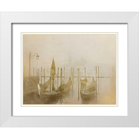 Venice at Dusk White Modern Wood Framed Art Print with Double Matting by Allen, Kimberly