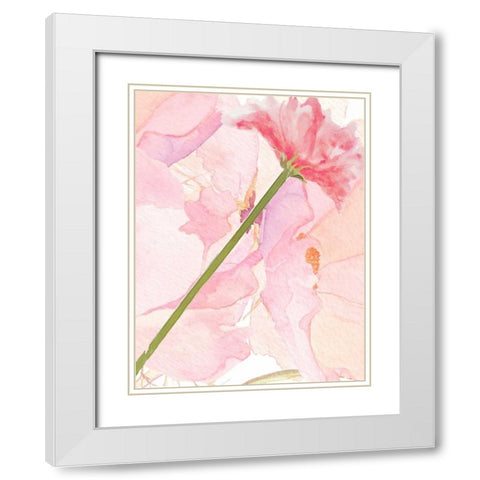 Sympathy Flower White Modern Wood Framed Art Print with Double Matting by Allen, Kimberly