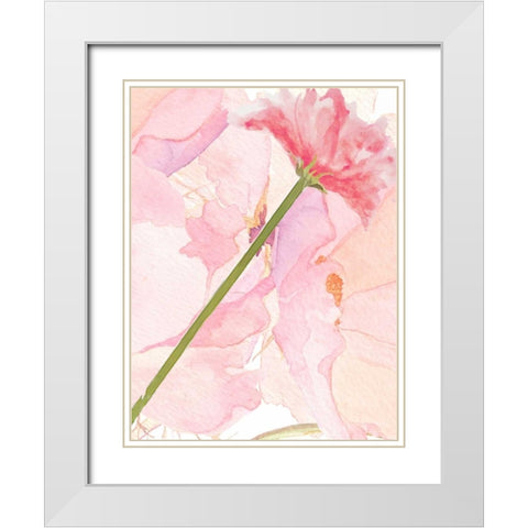 Sympathy Flower White Modern Wood Framed Art Print with Double Matting by Allen, Kimberly