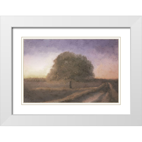 Fall Dusk White Modern Wood Framed Art Print with Double Matting by Kimberly, Allen