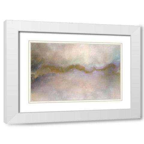 Streak of Purple White Modern Wood Framed Art Print with Double Matting by Kimberly, Allen