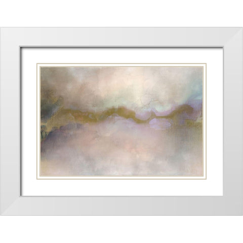Streak of Purple White Modern Wood Framed Art Print with Double Matting by Kimberly, Allen