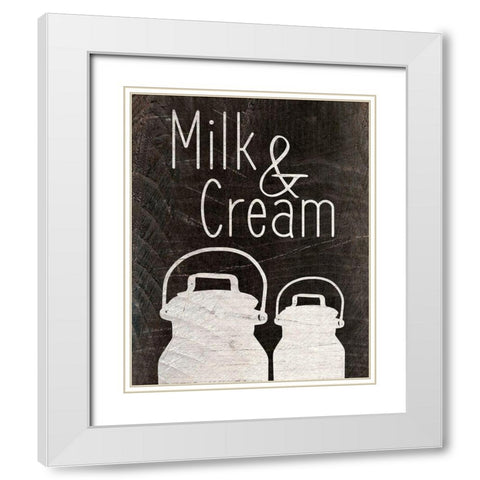 Milk and Cream White Modern Wood Framed Art Print with Double Matting by Kimberly, Allen