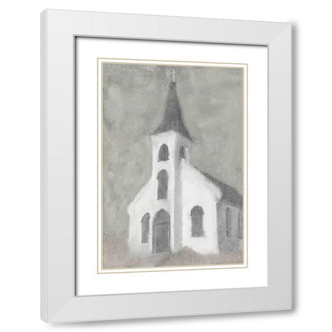 Steeple White Modern Wood Framed Art Print with Double Matting by Kimberly, Allen