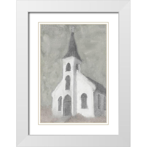 Steeple White Modern Wood Framed Art Print with Double Matting by Kimberly, Allen
