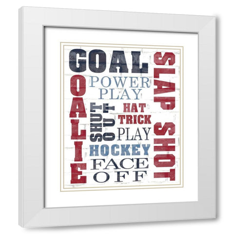 GOAL White Modern Wood Framed Art Print with Double Matting by Kimberly, Allen