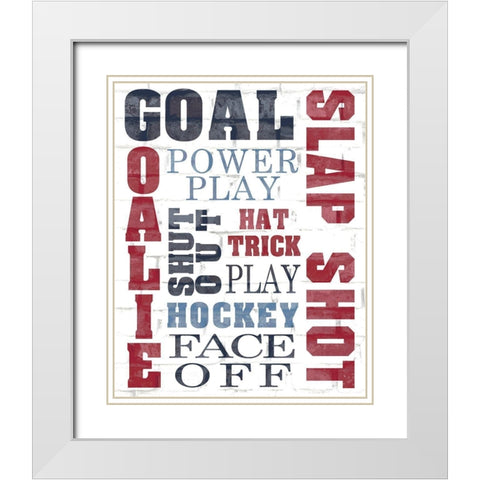 GOAL White Modern Wood Framed Art Print with Double Matting by Kimberly, Allen