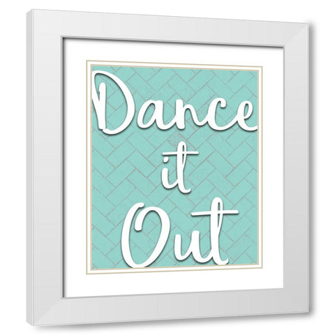 Dance it Out White Modern Wood Framed Art Print with Double Matting by Kimberly, Allen
