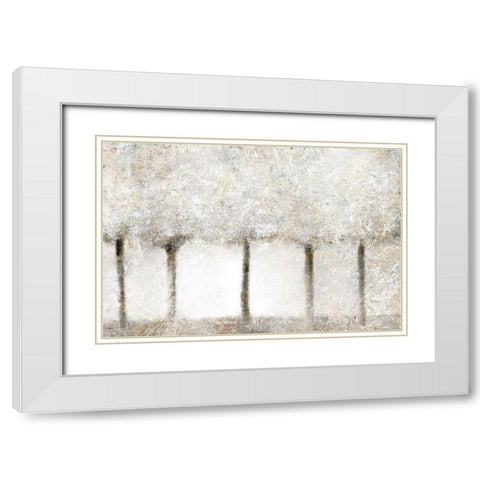 Silver Lights White Modern Wood Framed Art Print with Double Matting by Kimberly, Allen